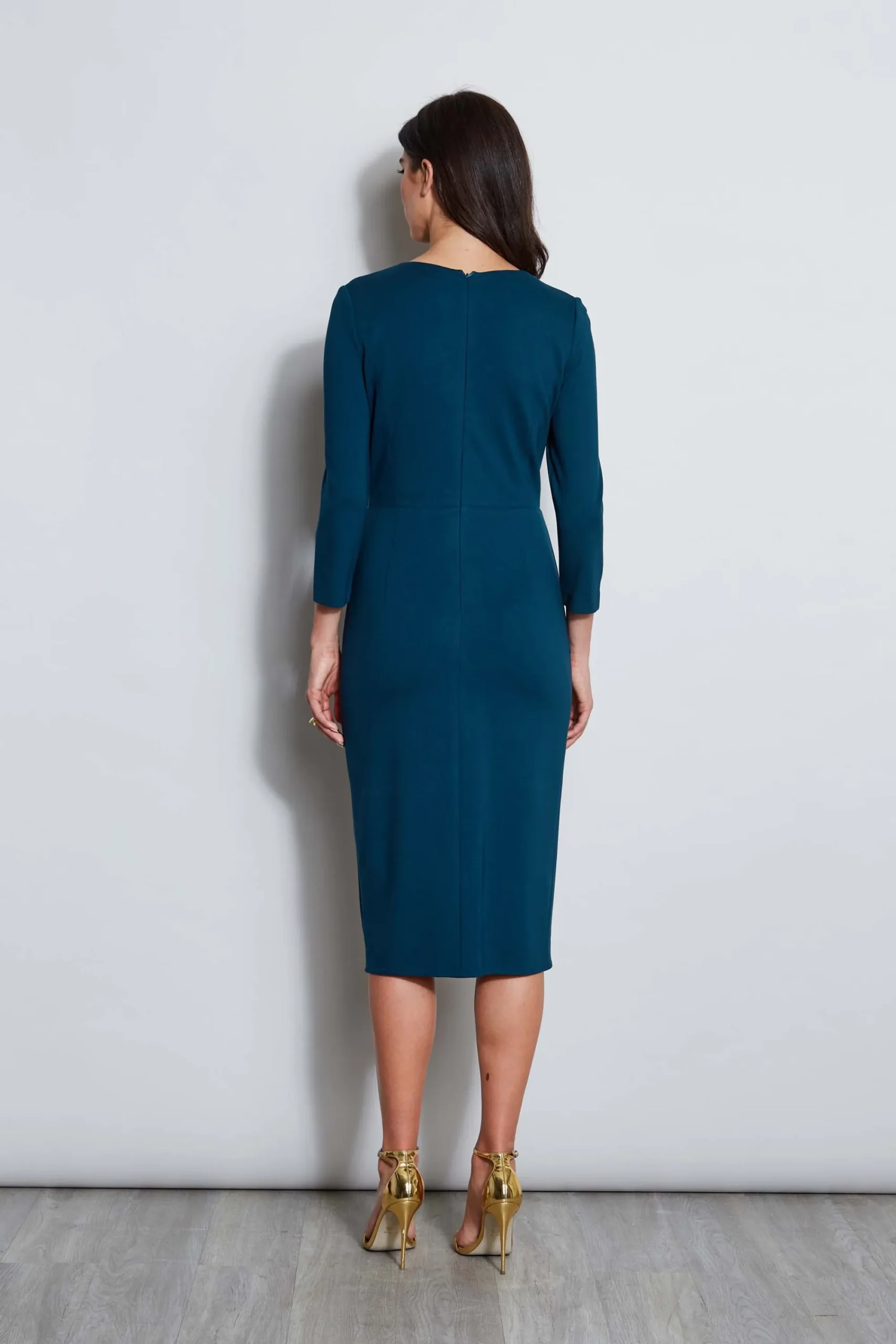 Elie Tahari Dresses & Jumpsuits|Long Sleeve Dresses-Keyhole Ring Wrap Dress
