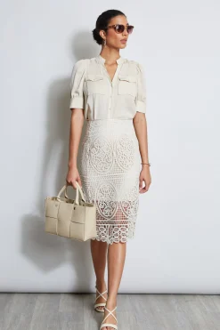 Elie Tahari Bottoms-Lace Skirt