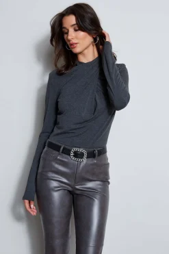 Elie Tahari Tops & Sweaters-Long Sleeve Twist Neck Knit