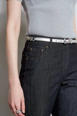 Elie Tahari Fragrance|Gloves-Metallic Chain Belt