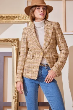 Elie Tahari Jackets & Blazers|Suiting-Metallic Tweed Blazer