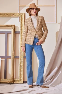 Elie Tahari Jackets & Blazers|Suiting-Metallic Tweed Blazer