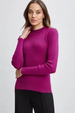Elie Tahari Tops & Sweaters-Mock Neck Button Sweater