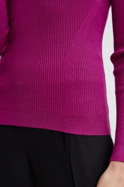 Elie Tahari Tops & Sweaters-Mock Neck Button Sweater