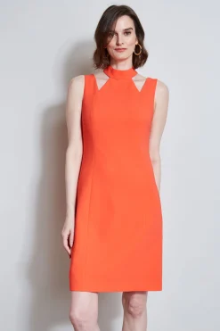 Elie Tahari Dresses & Jumpsuits|Sleeveless Dresses-Mock Neck Cut Out Dress