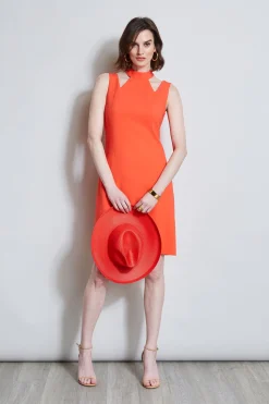 Elie Tahari Dresses & Jumpsuits|Sleeveless Dresses-Mock Neck Cut Out Dress