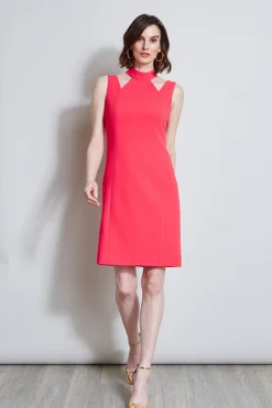 Elie Tahari Dresses & Jumpsuits|Sleeveless Dresses-Mock Neck Cut Out Dress