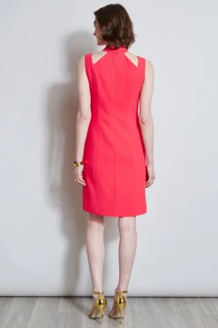 Elie Tahari Dresses & Jumpsuits|Sleeveless Dresses-Mock Neck Cut Out Dress