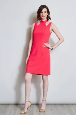 Elie Tahari Dresses & Jumpsuits|Sleeveless Dresses-Mock Neck Cut Out Dress