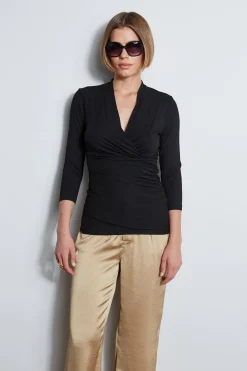 Elie Tahari Tops & Sweaters-Mock Wrap Knit