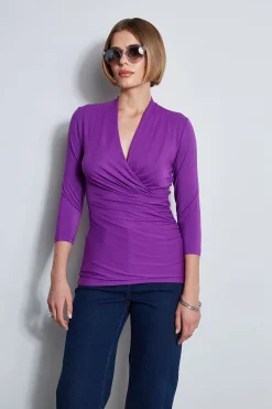 Elie Tahari Tops & Sweaters-Mock Wrap Knit