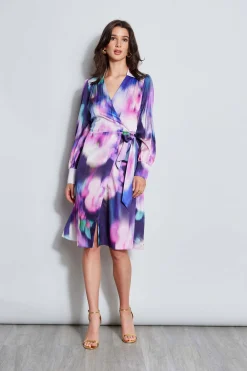 Elie Tahari Dresses & Jumpsuits|Midi Dresses-Moire Floral Wrap Dress