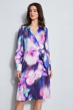 Elie Tahari Dresses & Jumpsuits|Midi Dresses-Moire Floral Wrap Dress