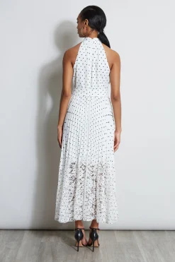 Elie Tahari Dresses & Jumpsuits|Maxi Dresses-Pin Dot Halter Dress