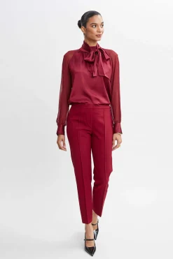 Elie Tahari Bottoms|Suiting-Pintuck Slim Pant