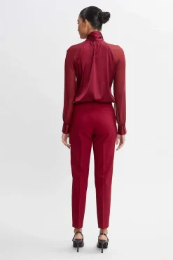 Elie Tahari Bottoms|Suiting-Pintuck Slim Pant
