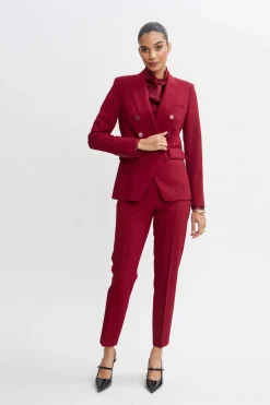 Elie Tahari Bottoms|Suiting-Pintuck Slim Pant