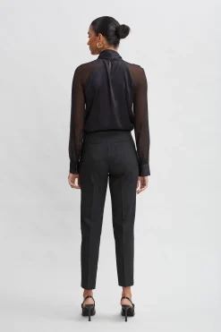 Elie Tahari Bottoms|Suiting-Pintuck Slim Pant