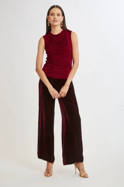 Elie Tahari Tops & Sweaters-Pleat Detail Matte Jersey Knit