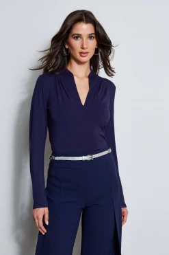 Elie Tahari Tops & Sweaters|Suiting-Pleated Neck Knit