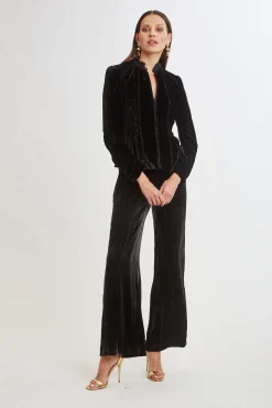 Elie Tahari Jackets & Blazers|Suiting-Plisse Velvet Embroidered Jacket