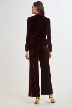 Elie Tahari Jackets & Blazers|Suiting-Plisse Velvet Embroidered Jacket