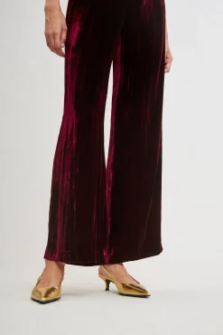 Elie Tahari Bottoms|Suiting-Plisse Velvet Fluid Pant