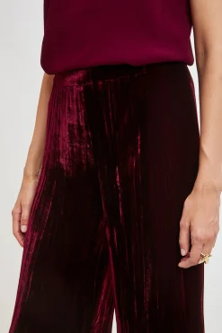 Elie Tahari Bottoms|Suiting-Plisse Velvet Fluid Pant