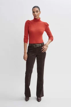 Elie Tahari Tops & Sweaters|Suiting-Ruched Sleeve Cashmere Wool Sweater