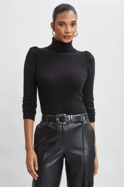 Elie Tahari Tops & Sweaters|Suiting-Ruched Sleeve Cashmere Wool Sweater