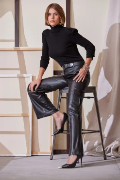 Elie Tahari Tops & Sweaters|Suiting-Ruched Sleeve Cashmere Wool Sweater