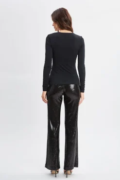 Elie Tahari Tops & Sweaters-Ruched V-Neck Knit
