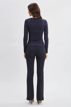 Elie Tahari Tops & Sweaters-Ruched V-Neck Knit