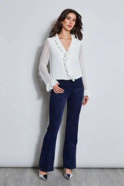 Elie Tahari Tops & Sweaters-Ruffle Silk Shirt