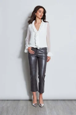 Elie Tahari Tops & Sweaters-Ruffle Silk Shirt