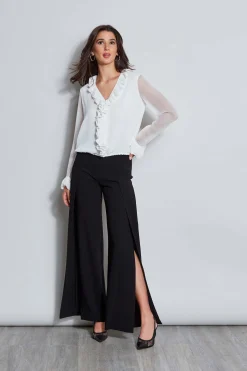 Elie Tahari Tops & Sweaters-Ruffle Silk Shirt