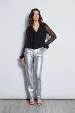 Elie Tahari Tops & Sweaters-Ruffle Silk Shirt