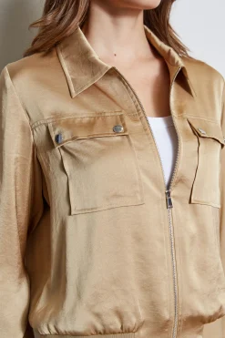 Elie Tahari Jackets & Blazers-Satin Utility Pocket Jacket