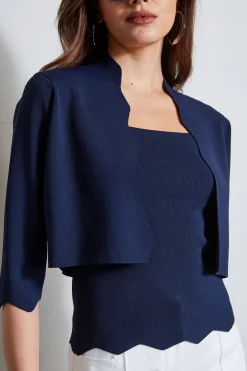 Elie Tahari Tops & Sweaters-Scallop Cardigan