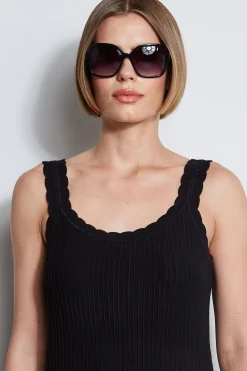 Elie Tahari Dresses & Jumpsuits|Sleeveless Dresses-Scallop Knit Dress