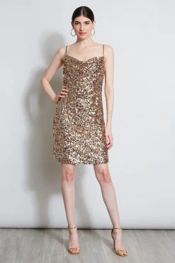 Elie Tahari Dresses & Jumpsuits|Sleeveless Dresses-Sequin Cowl Dress