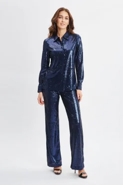 Elie Tahari Bottoms-Sequin Pant