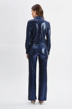 Elie Tahari Bottoms-Sequin Pant