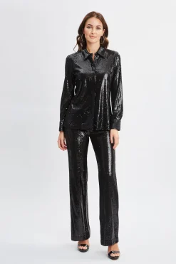 Elie Tahari Bottoms-Sequin Pant