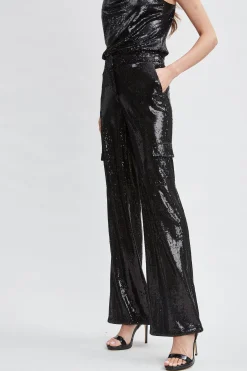 Elie Tahari Bottoms-Sequin Pocket Pant