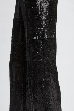 Elie Tahari Bottoms-Sequin Pocket Pant