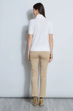 Elie Tahari Tops & Sweaters-Short Sleeve Satin Front Sweater