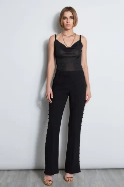 Elie Tahari Bottoms|Suiting-Side Button Crepe Pant