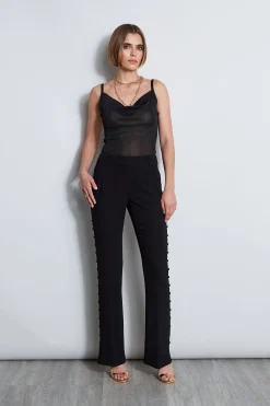 Elie Tahari Bottoms|Suiting-Side Button Crepe Pant