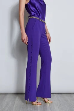 Elie Tahari Bottoms|Suiting-Side Button Crepe Pant